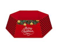 ComfyHarbor Soporte decorativo del collar de la base del árbol con el patrón de Papá Noel, exhibición no tejida de la casa de vacaciones, 60x80x25cm(02)