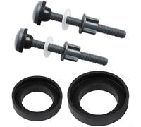 ComfyHarbor Sujetadores de tanque de inodoro, para válvula de drenaje de 2 pulgadas y 3 pulgadas, kit de montaje de junta de sellado de goma, con tornillos de plástico y anillos de espuma, para