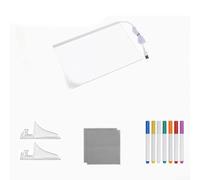 ComfyHarbor Tablón de notas LED, tableta de escritura acrílica brillante neón de 6 colores con 7 bolígrafos y soportes, nota de mensaje transparente para decoración del hogar, oficina, aula, 20 x 30