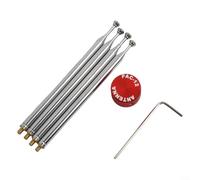 ComfyHarbor Tapa de condensador de aleación de aluminio para antena PAC12 JPC12, extiende el rango a 300 mm, reduce el ruido, longitud plegada compacta de 88 mm con cable superior, color plateado