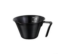 ComfyHarbor Taza de café expreso de acero inoxidable, con boquilla, taza medidora de doble escala oz/ml, para tomas de café, para arte con leche, jarra de metal 304, con asa (negro A)