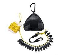 ComfyHarbor Tendedero portátil de viaje de 4 m, con 20 clips, cuerda de secado compacta para exteriores, para camping, senderismo, lavandería, no necesita instalación, incluye bolsa de almacenamiento