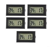 ComfyHarbor Termo-higrómetro digital, medidor de temperatura y humedad interior LCD, rango de -50 °C a 70 °C, sensor compacto, para el hogar, oficina, invernadero, incubadora, terrario