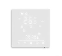ComfyHarbor Termostato eléctrico inteligente de calefacción de suelo WIFI habilitado controlador de temperatura de interfaz táctil con estación meteorológica App Control 5A nominal