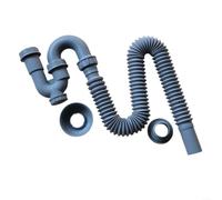 ComfyHarbor Tubo de drenaje extensible para fregadero de cocina, baño, trampa P, manguera de plástico flexible, tubo telescópico de 0,8 m/1,1 m (3 pies)