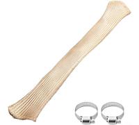 ComfyHarbor Tubo de escape del motor, manga de aislamiento térmico, ignífugo de alta resistencia, cubierta de tela no tejida, para calentadores, beige 50x3.8cm