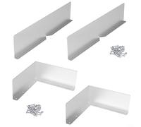ComfyHarbor Valle de canalón de aluminio para protectores contra salpicaduras, para techos, protectores de canalones de lluvia para bloquear el desbordamiento de agua de tormenta, proteger los