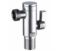 ComfyHarbor Válvula de ángulo de dos vías de acero inoxidable, válvula de bola de 1/4 de vuelta para ahorro de agua, control de flujo, pantalla de filtro extraíble y lavable, 0.39 pulgadas, color