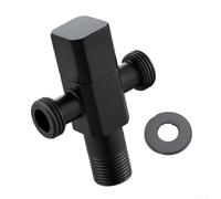 ComfyHarbor Válvula de ángulo triangular de apertura rápida con acabado de acero inoxidable, entrada de agua roscada G1/2 bidireccional para accesorios de fontanería de grifo de baño, para diseño de