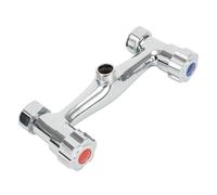 ComfyHarbor Válvula mezcladora de ducha de latón con doble salida, grifo de barra de cobre con acabado cromado para baño, interfaz de agua de 1,27 cm, válvula de retención antirreflujo para un fácil