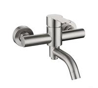 ComfyHarbor Válvula mezcladora rotativa de acero inoxidable 304, distribuidor de agua fría caliente de ducha montado en la pared con aireador de ahorro de agua para baño de espacio de agujeros de 150