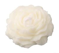 ComfyHarbor Vela de flor de peonía hecha a mano, vela decorativa perfumada de cera de soja para decoración del hogar, bodas, banquetes y regalos, vela floral de larga duración (blanco)