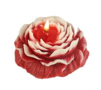 ComfyHarbor Vela hecha a mano de la flor de la peonía, vela decorativa perfumada de cera de soja para la decoración del hogar, bodas, banquetes y regalos, vela floral de larga duración (rojo)