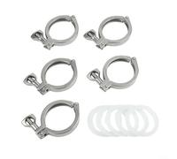 ComfyHarbor Virola resistente de la abrazadera del perno único de 2 pulgadas, para la conexión sanitaria, accesorio de tubería de acero inoxidable 304 con las juntas del silicón, para el procesamiento