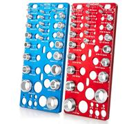 Comfylichi Comprobador de Rosca de 34 Tuercas y Pernos, tamaño de Perno y Calibre de Rosca, 15 tamaños métricos y 19 tamaños estándar, Placa de identificación de Pernos con Regla de Pulgadas y cm,