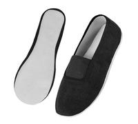 Comfyouth - Zapatillas de gimnasia transpirables para niñas y niños, suela de piel de vaca unisex, color negro, Negro , 28 EU