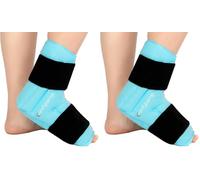 Comfytemp Grande Bolsa de Hielo para Tobillo y Pie para Alivio del Dolor, Terapia de Frío y Calor para Fascitis Plantar, Esguince de Tobillo, Hinchazón, Tendinitis de Aquiles, 1 Unidad (Paquete de 2)