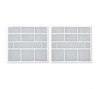 Comgooldool Accesorios de filtro de aire acondicionado para colgar unidades interiores, pantalla de salida de aire de plástico a prueba de polvo, paquete de 2, compatible con unidades de CA de sistema