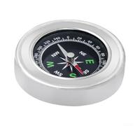 Comgooldool Acero inoxidable para brújula de mano de alta precisión impermeable guía de supervivencia para senderismo para acampar montañismo aventuras al aire libre plata 6.1x6.1x1.3cm