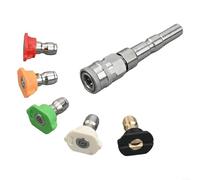 Comgooldool Adaptador de arandela de alta presión de acero inoxidable de 1/4 pulgadas de conexión rápida para Nilfisk Kew, para otras marcas Kit de conectores de boquilla