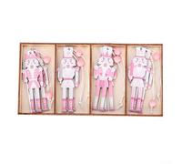 Comgooldool Adornos retro cascanueces rey 8pcs madera 9 cm