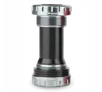 Comgooldool Aleación de aluminio Bicicleta Soporte inferior 68/73mm Eje hueco Integrado Roscado Rodamiento de cinco vías para bicicleta de carretera MTB Ciclismo Piezas de repuesto Negro Rojo (negro)