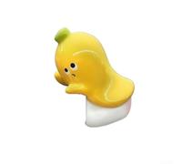 Comgooldool Bonito adorno de escritorio de plátano con base antideslizante, decoración de monitor de computadora Kawaii para espacio de trabajo de oficina, alivio del estrés antiansiedad, color