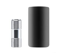 Comgooldool Boquilla de bomba de aire portátil para válvulas francesas y americanas, cabezal de inflado de aluminio giratorio de 360 grados con manga anticongelación para inflar rápidamente neumáticos