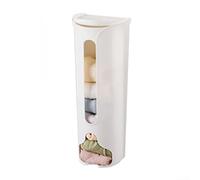 Comgooldool Caja de almacenamiento montada en la pared para ropa interior y calcetines, organizador de plástico con 2 compartimentos, cajón colgante de armario que ahorra espacio, azul, blanco o gris