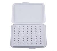 Comgooldool Caja de almacenamiento para señuelos de pesca con mosca con inserciones de espuma EVA para cebos de cuchara giratoria, caja de aparejos de plástico duro, tapa transparente, tamaño compacto