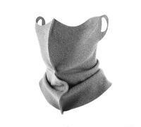 Comgooldool Calentador de cuello a prueba de viento para ciclismo, bufanda de forro polar suave con ganchos elásticos para las orejas para otoño, correr, esquí, montañismo, negro, gris, beige, 2