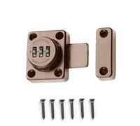 Comgooldool Cerradura de perno deslizante de combinación reajustable resistente de aleación de zinc para puerta de cobertizo, cochera, para caravana, seguridad al aire libre, tornillos