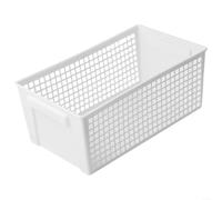 Comgooldool Cesta de almacenamiento hueca, caja organizadora rectangular de escritorio para aperitivos, libros, frutas, hogar, cocina, baño, sala de estar, estante de encimera (verde, grande) (D)