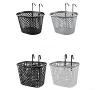 Comgooldool Cesta de bicicleta Soporte frontal para bicicletas de carretera de montaña, portador de carga de rejilla de plástico ABS de gran capacidad con ganchos y correas, instalación sin