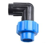 Comgooldool Codo de rosca hembra de polipropileno de 90° para sistemas de riego de tuberías de polietileno, clasificación de presión de 16 bares, compatible con sistema de riego por goteo de jardín