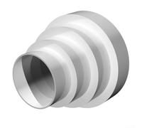 Comgooldool Conector de tubo de ventilador extractor reductor de conducto de 80 mm, 100 mm, 120 mm, 125 mm, 150 mm para sistemas de conductos de aire redondos, adaptador de ventilación de plástico ABS