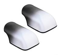 Comgooldool Cubierta de manillar de verano resistente al viento, protector de mano EVA UV para bloqueador de rayos para carretera, montaña, ciclismo, gris, blanco, par (negro-blanco)