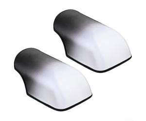 Comgooldool Cubierta de manillar de verano resistente al viento, protector de mano EVA UV para bloqueador de rayos para carretera, montaña, ciclismo, gris, blanco, par (negro-blanco)