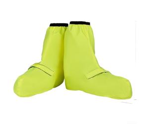 Comgooldool Cubiertas impermeables de alta visibilidad para zapatos de ciclismo con tiras reflectantes, cremallera ajustable y correa para tacos, lluvia ligera para ion para carretera MTB