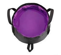 Comgooldool Cuenca de agua plegable portátil 8.5L ultraligero 210D nailon plegable cubo para campamento Ing senderismo viajes al aire libre lavado plato pie baño mascota beber azul (púrpura)