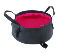 Comgooldool Cuenca de agua plegable portátil 8.5L Ultraligero 210D Nylon Cubo plegable para Campamento Ing Senderismo Viajes al aire libre Lavabo Pies Baño Mascota Beber Azul (rosa)