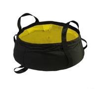 Comgooldool Cuenca de agua plegable portátil 8.5L Ultraligero 210D Nylon Cubo plegable para Campamento Ing Senderismo Viajes al aire libre Lavabo Pies Baño Mascota Beber Azul (amarillo)