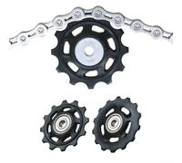 Comgooldool Desviador trasero de bicicleta 12T 14T con rodamiento de acero sellado para 9, 10, 11 velocidades, piezas de bicicleta MTB, color negro, 1 o 2 unidades (14T)