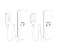 Comgooldool Detector inteligente de sensor de fugas de agua WiFi con alarma remota y control de temporización, para Tuya Smart Home y Smart-Life, 2 piezas para sensores de inmersión para cocina y baño