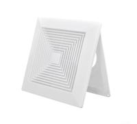 Comgooldool Difusor cuadrado ABS para aire acondicionado, campana de ventilación con panel de resorte a presión, diámetro de puerto de tubo de 100/150/200 mm, salida de aire de techo blanco para