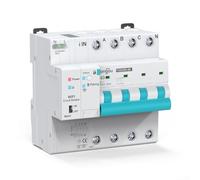 Comgooldool Disyuntor inteligente WiFi para Tuya Smart-Life 4 polos 63A con medición de energía, control remoto y supervisión de aplicaciones de sobrecarga, cortocircuito, protección contra