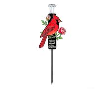Comgooldool Estaca de jardín conmemorativa solar, luz solar para cementerio para decoración de tumbas, hierro resistente a la intemperie para homenaje a sus seres queridos, 19.6 x 6.6 pulgadas, negro
