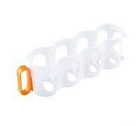 Comgooldool Estante refrigerado para latas para refrigerador, estante organizador de bebidas de polipropileno con asa para dejar de enrollar, caja de almacenamiento de bebidas que ahorra espacio para