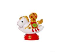 Comgooldool Figura de caballo giratoria China Chic Resina Adorno de escritorio para Año del Caballo para ZODIAC para la buena suerte Decoración Oficina Hogar Estante Decoración Alivio del estrés Rojo