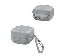 Comgooldool Funda a prueba de golpes para Samsung para Galaxy Buds 4 Pro y Buds 4, suave para TPU Ive Cover con indicador LED transparente, diseño de fibra de carbono, soporte antideslizante con